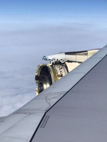 Kondisi mesin pesawat Air France yang rusak parah
