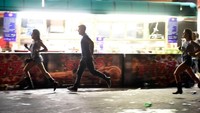 Surat kabar setempat, Las Vegas Sun, menyebut beberapa orang termasuk seorang polisi terkena tembakan dalam insiden ini. Foto: AFP