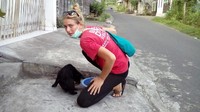 Tim BARC yang turun langsung ke jalan dan memberi makan para anjing yang terlantar (Bali Dog Adoption Rehabilitation Centre/Facebook)