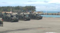 Penampakan alutsista di geladi bersih HUT TNI ke-72.  Foto: Facebook Puspen TNI