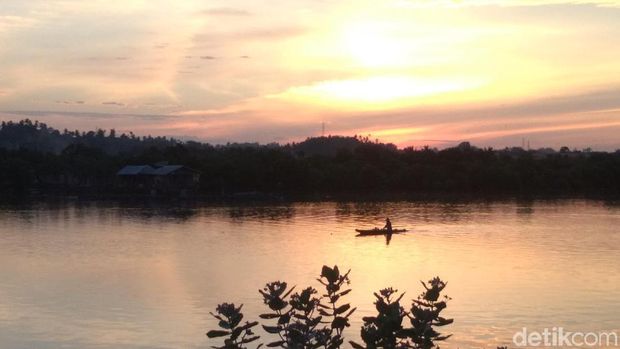 Senja nan cantik ada di Wadung Pusong