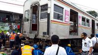 Begini Proses Evakuasi Kereta yang Anjlok di Manggarai