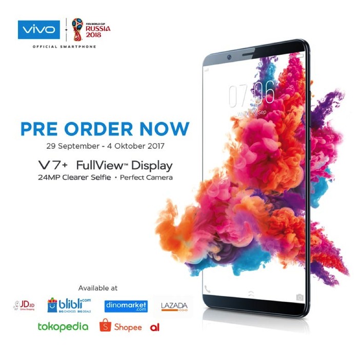 Mau Punya Smartphone Kekinian Vivo V7+? Yuk Ikutan Pre Order