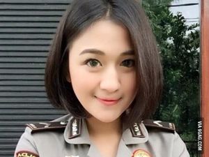 8 Potret Muthia Syahra, Polwan Cantik Viral yang Ternyata Anak Artis