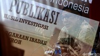 Menteri Agama Lukman Hakim Syaifudin menghadiri pemaparan hasil investigasi penyelenggaraan haji dan umroh di gedung Ombudsman, Jakarta, Rabu (4/10/2017).