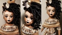Seniman barbie ini sendiri tidak mengidap vitiligo. Yang menjadi inspirasinya untuk membuat boneka jenis ini adalah Winnie Harlow, seorang model Amerika dan penderita vitiligo yang sukses 2014 lalu. Foto: Instagram @kaycustoms