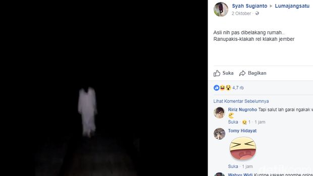 Penampakan hantu kuntilanak.