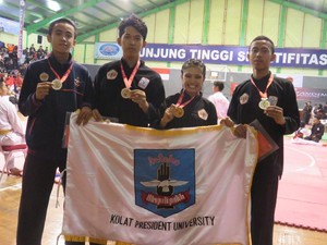 Pesilat President University Berjaya di Pakubumi Open III 2017