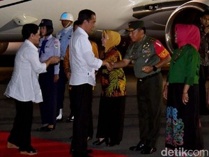 Tiba di Kaltara, Jokowi Disambut Gubernur dan Pangdam Mulawarman