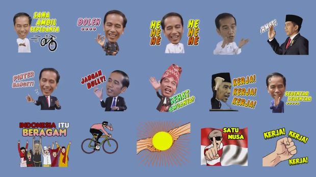 Presiden Jokowi Jadi Stiker Lucu Di Line