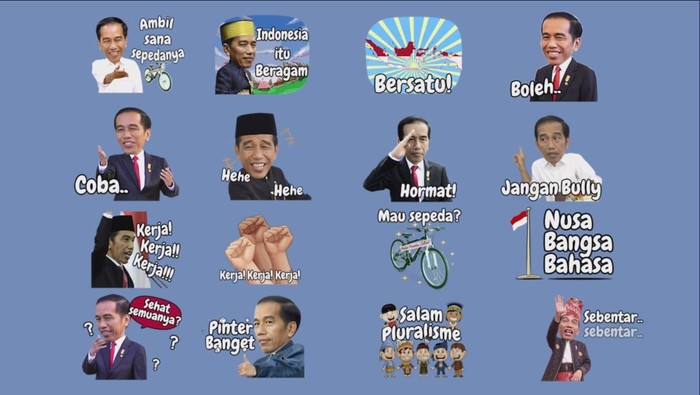Presiden Jokowi Jadi Stiker  Lucu  di Line