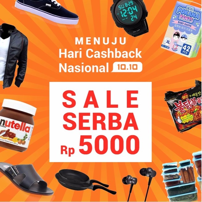 Jelang Hari Cashback Nasional 10.10, Semua Barang Diobral Rp 5.000
