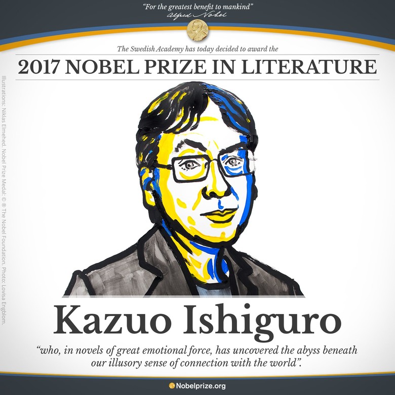 Raih Nobel Sastra 2017, Kazuo Ishiguro: Saya Kira Hoax! Foto: Akademi Swedia Raih Nobel Sastra 2017, Kazuo Ishiguro: Saya Kira Hoax! Foto: Akademi Swedia