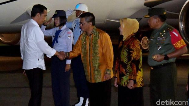 Presiden dan rombongan tiba di Bandara Juwata, Tarakan, Kaltara