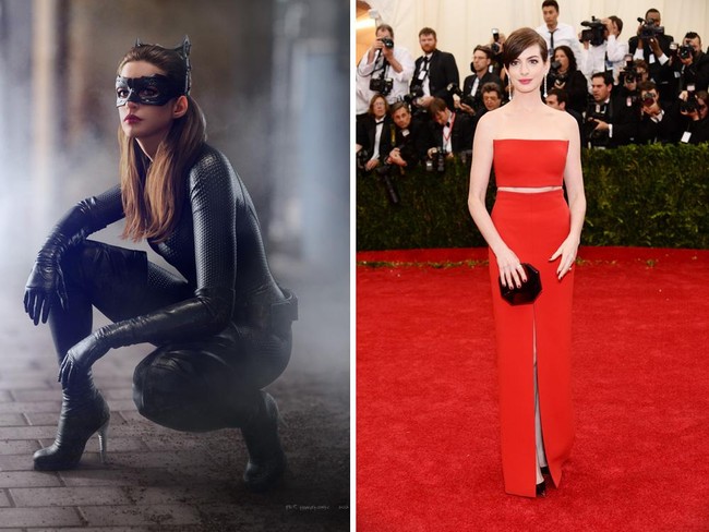 Cat Woman diperankan oleh Anne Hathaway di film Dark Knight Rises. Foto: Ist,Getty Images