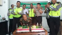 Polsek Mulyorejo merayakan HUT TNI di Koramil Mulyorejo