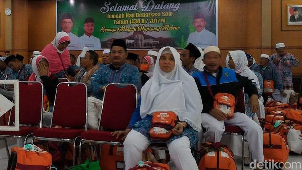 Jemaah haji di Asrama Haji Donohudan