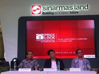 Konferensi pers program Price Lock Sinar Mas Land di Mall Kota Kasablanka, Kamis (5/10/2017) /(Foto:detikcom)