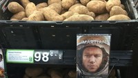Wuihh, keren banget penanda kentang ini. Gambarnya Matt Damon loh!