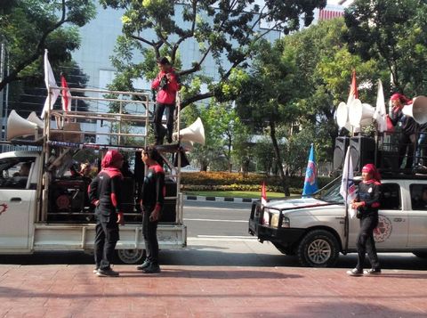 Jelang Demo Hari Kerja Layak Internasional, Polisi Apel di Monas