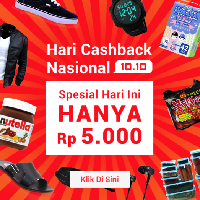 Tengah Malam Ini, Belanja Online Bisa Dapat Cashback 100%