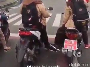 Polisi Tilang Siswa di Purwokerto yang Pakai Motor Pelat Thailand