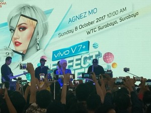 Vivo dan Agnez Mo Sukses Goyang Surabaya