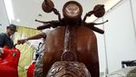 Begini Kerennya Vespa Super Berhiaskan Kayu Jepara