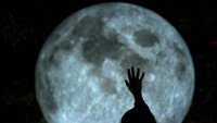 Bulan tersebut dipamerkan untuk pengunjung di Bratislava, Slovakia mulai Sabtu (7/10/2017). Bulan tersebut adalah replika yang ukurannya 500 ribu kali lebih kecil dari ukuran bulan aslinya. Foto: JOE KLAMAR / AFP