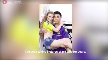 Kabar tentang Mei ini muncul pertama kali di media sosial setempat. Ia berpose dengan istrinya, seorang wanita asal Ukraina yang bernama Mei Dasha.  Foto: istimewa
