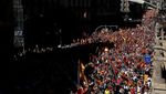 Warga Barcelona Turun ke Jalan Tolak Merdeka dari Spanyol