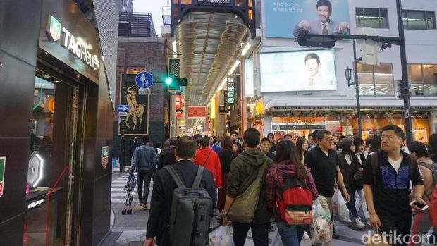 Kawasan Shinsaibashi di Osaka (Wahyu/detikTravel)