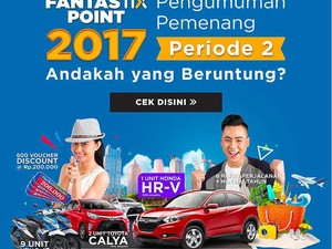 Tiket.com Umumkan Pemenang Fantastix Point 2017 Periode Kedua