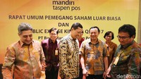 Rapat memutuskan untuk menetapkan Iwan Soeroto sebagai direktur. Iwan adalah Sekretaris Perusahaan PT Taspen (Persero). Iwan menggantikan posisi sebelumnya yang dijabat oleh Direktur di PT Pos Indonesia Ihwan Sutardiyanta.
