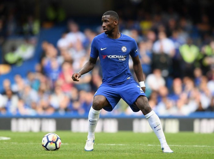 LONDON, ENGLAND - AUGUST 12: Antonio Rudiger of Chelsea in action during the Premier League match between Chelsea and Burnley at Stamford Bridge on August 12, 2017 in London, England.  (Photo by Michael Regan/Getty Images)