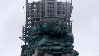 Penggagas patung GWK bernama Nyoman Nuarta mengaku bangga dan terharu impiannya segera terwujud. GWK (121 meter) akan menjadi patung tertinggi ke-3 di dunia di bawah Laykyun Setkyar Myanmar (130 meter) dan Spring Temple Buddha Tiongkok (153 meter). (Foto: Ari Saputra)