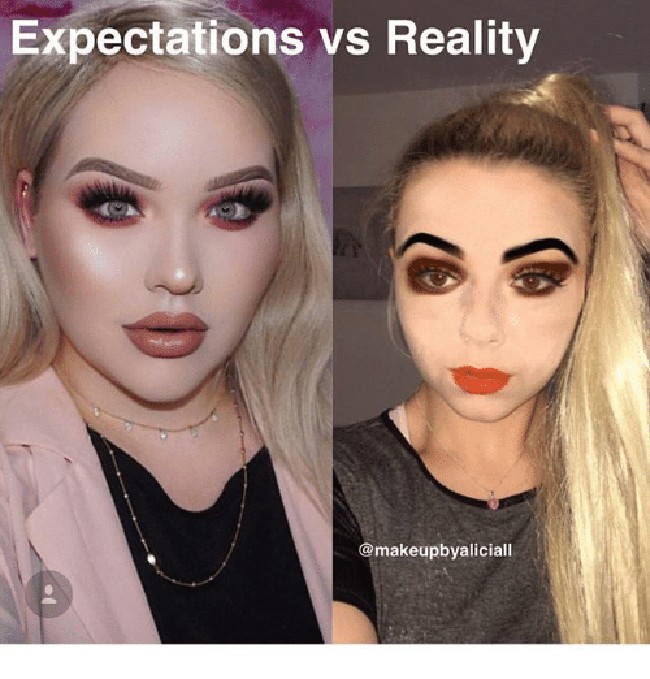 Ingin makeup seperti beauty vlogger Nikki Tutorial? Namun malah berakhir menyeramkan.  Foto: ist.