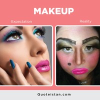 Harapan ingin buat makeup warna-warni yang cantik. Tapi kok hasilnya malah gini ya.  Foto: ist.
