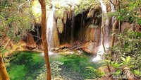 Sudah sepantasnya Pulau Moyo jadi Cagar Biosfer UNESCO, karena memang indah. Ini adalah Air Terjun Mata Jitu di Pulau Moyo. (Wayan Pai/dTraveler)