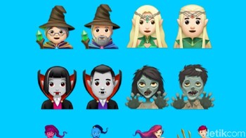 Emoji tokoh fantasi. Foto: Adi Fida Rahman/detikINET