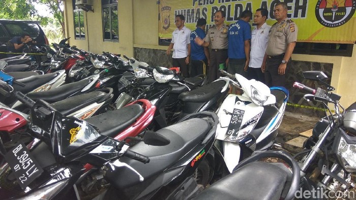 66 Pelaku Curanmor Diciduk, 109 Kendaraan Disita di Aceh