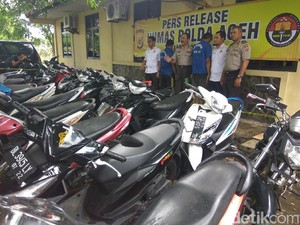 66 Pelaku Curanmor Diciduk, 109 Kendaraan Disita di Aceh