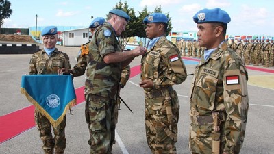 Penganugerahan UN Medal Kepada Prajurit Kontingen Garuda UNIFIL 2017
