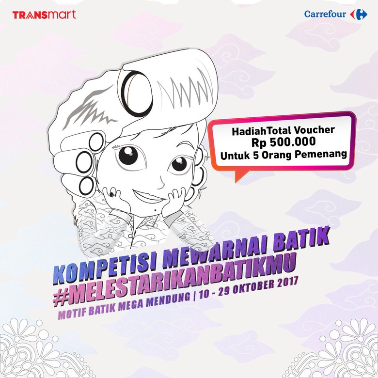 Kompetisi Mewarnai Lestarikan Batikmu di Transmart Carrefour