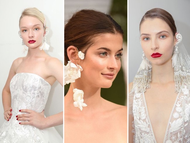 Anting berukuran jumbo akan jadi tren besar baik di industri fashion keseluruhan, atau bridal khususnya. Makin besar yang Anda pakai, makin besar perhatian tertuju pada Anda. Namun ingat, untuk memadukannya bersama gaun yang tak terlalu banyak ornamen di bagian atas. Desainer yang mengangkat tren ini adalah Naeem Khan dan Lela Rose. Foto: ist