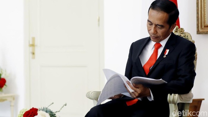 Wawancara presiden Jokowidodo di Istana Bogor, Kamis (12/10/2017)