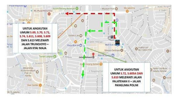 Persiapan Asian Games 2018, Jl Melawai Jaksel Diuji Coba Satu Arah