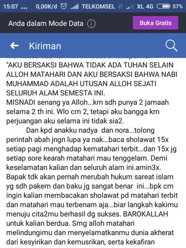 Akun facebook MIsnadi Abdullah/