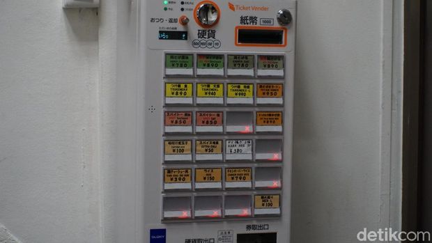 Vending machine untuk memesan ramen (Wahyu/detikTravel)