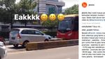 Gara-gara Ngotot Terobos Busway: Terjepit Bus Hingga Dipukul Mundur